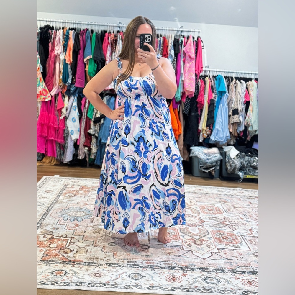 Blue and Pink Dress